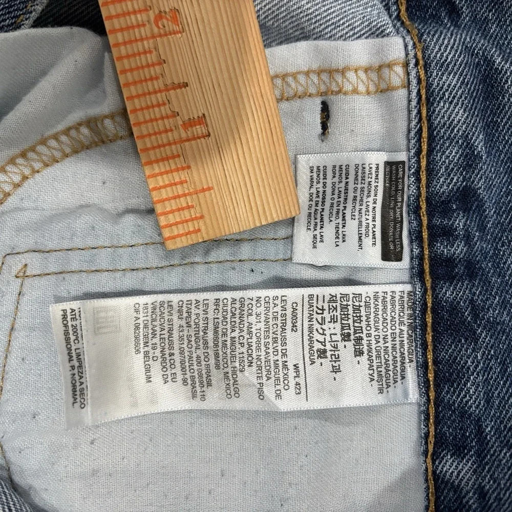 Levi's 505 Regular Fit Straight Leg Jeans‎ Men's 38x30 Medium Wash Blue Denim